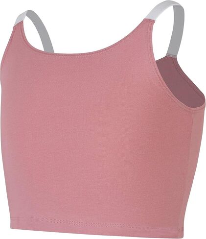 مجموعة Hanes Girls' Big Originals Crop Cami Pack، تانك قطني ماص للرطوبة، 5 عبوات in Saudi Arabia