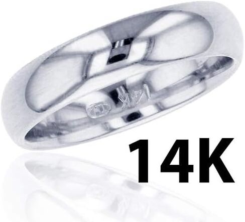DECADENCE 10K or 14K Yellow & White Gold 3mm Polished Plain Wedding Band, Size 4-12 in Kuwait
