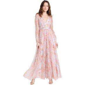 Needle & Thread Women's Rose Bluebell Garden V Neck Gown in Kuwait