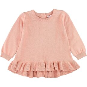 RuffleButts Baby/Toddler Girls Ruffle Long Sleeve Pullover Sweater