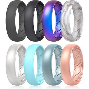 Saco Band Silicone Ring for Women - 6mm Width 1.8mm Thick