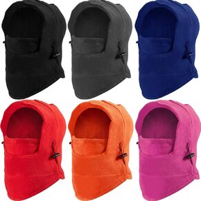 6 Pieces Kids Balaclava Hat Winter Windproof Double Warmer Fleece Ski Face Mask (Color Set 1) in Saudi Arabia