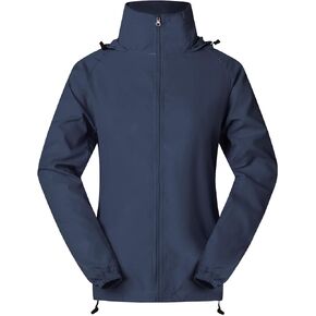 Spmor Women's Lightweight Waterproof Jacket Packable Windbreaker Running Coat