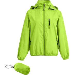 Spmor Women's Lightweight Waterproof Jacket Packable Windbreaker Running Coat