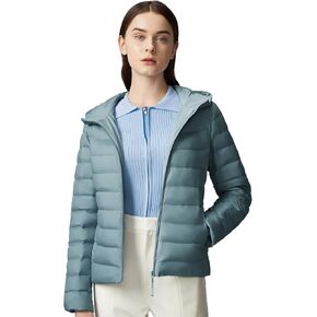 BOSIDENG Lightweight Women's Down Jacket,Water-Resistant Hooded Puffer Jacket Winter Coat for Outdoors Travel