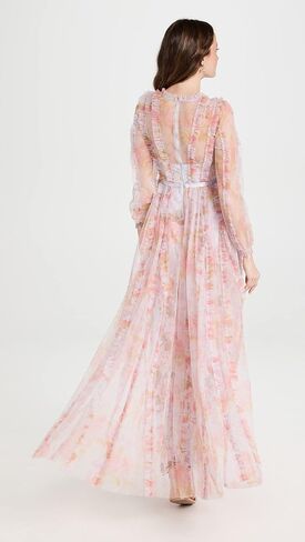 Needle & Thread Women's Rose Bluebell Garden V Neck Gown in Kuwait