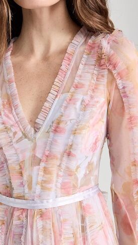 Needle & Thread Women's Rose Bluebell Garden V Neck Gown in Kuwait