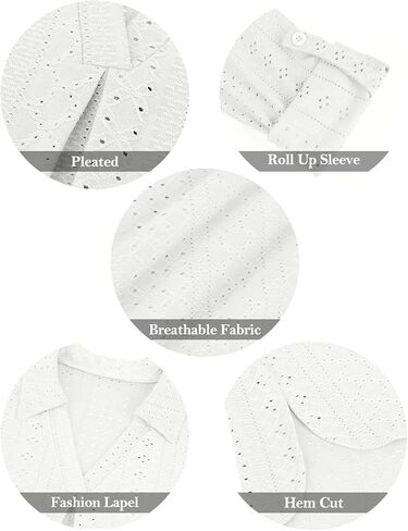 قميص نسائي بأكمام دوارة 3/4 من Viracy مزود بفتحة رقبة على شكل V مجوفة للعمل غير رسمي ملابس علوية فضفاضة تناسب الحاشية in Kuwait