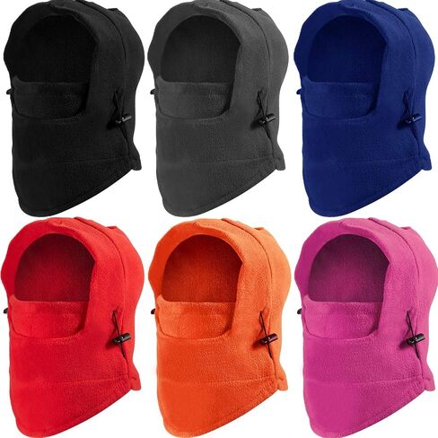 6 Pieces Kids Balaclava Hat Winter Windproof Double Warmer Fleece Ski Face Mask (Color Set 1) in Saudi Arabia