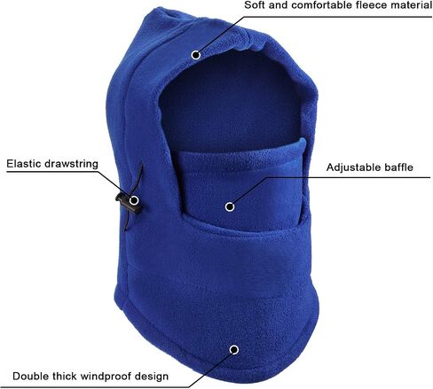 6 Pieces Kids Balaclava Hat Winter Windproof Double Warmer Fleece Ski Face Mask (Color Set 1) in Saudi Arabia