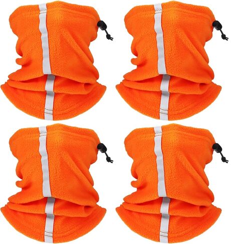 4 Pieces Neck Gaiter Visibility Reflective Safety Fleece Face Covering Balaclava in Saudi Arabia