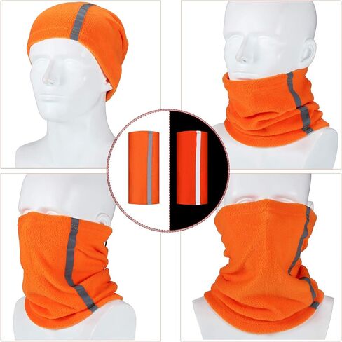 4 Pieces Neck Gaiter Visibility Reflective Safety Fleece Face Covering Balaclava in Saudi Arabia