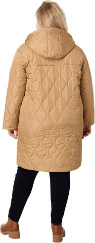 U.S. POLO ASSN. Plus Size Long Hooded Quilted Duster Jacket in Saudi Arabia