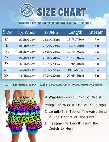 CHILL·TEK Men's Swim Trunks with Compression Liner Quick Dry 2 in 1 Swimming Trunks Beach Board Shorts Bathing Suits Swimwear in Kuwait