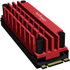 مبرد تبريد تبريد Archgon HS-1110 SSD لـ PCIe NVMe M.2 2280 SSD لخادم محطة العمل، كمبيوتر متين IPC صناعي لألعاب الكمبيوتر (أحمر) in Kuwait