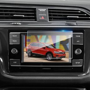 TTCR-II متوافق مع واقي شاشة Volkswagen Atlas Tiguan وGolf S 2018-2022 Jetta S 2019-2023 Taos S 2022، عبوتان من فيلم حماية من الزجاج المقوى بشاشة لمس 6.5 بوصة (لموديلات VW S) in Kuwait