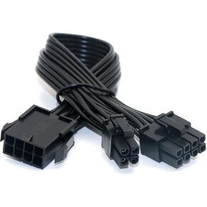 8-pin Female to CPU ATX 8-pin + ATX 4-pin Male Power Adapter Cable for Power Supply motherboards (2 Pieces) in Kuwait