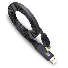 كيبل وحدة تحكم USB، كيبل بينفي USB الى RJ45 بطول 6 اقدام متوافق مع سيسكو، نيتجير، يوبيكويتي، لينكسيس، تي بي لينك راوتر/مفاتيح لاجهزة اللابتوب في ويندوز وماك ولينكس - شريحة FTDI in Kuwait