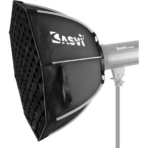 BASVI BOS-90 عاكس Softbox مثمن مقاس 35.4 بوصة/90 سم، سريع الطي سريع الإعداد، مع شبكة قرص العسل وموزع مزدوج، متوافق مع BASVI MT-200B وغيرها من مصابيح Bowen Mount in Kuwait
