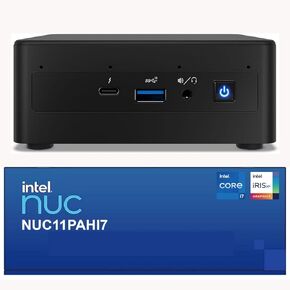مجموعة أداء الكمبيوتر الصغير Intel NUC 11 Business، Intel Core i7-1165G7، ذاكرة الوصول العشوائي 16 جيجابايت، 1 تيرابايت SSD، Wi-Fi 6، HDMI، RJ45، MiniDP، Windows 11 Pro in Kuwait