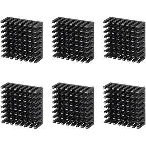 DMiotech 6 Pack 10x25x25mm Aluminum Alloy Radiator Electronic Cooler Radiator with Thermal Paste for MOS and IC Chip in Kuwait