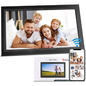 اطار صور رقمي كبير 15.6 انش مع شاشة لمس IPS FHD 1920×1080 من يوفينج، اطار ذكي واي فاي 32GB لمشاركة الصور ومقاطع الفيديو على الفور من اي مكان عبر تطبيق ايمور in Kuwait