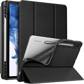 Fintie Slim Case for Samsung Galaxy Tab S8 2022/Tab S7 2020 11 Inch (Model SM-X700/X706/T870/T875/T878) with Built-in S Pen Holder, Soft TPU Smart Stand Back Cover Auto Wake/Sleep Feature, Composition