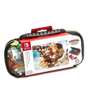 حافظة Game Traveler Donkey Kong Nintendo Switch - حافظة Switch OLED لـ Switch OLED & Original Switch، حامل عرض قابل للتعديل وحافظات ألعاب إضافية، مقبض فاخر، حافظة ألعاب Nintendo Switch مرخصة in Kuwait