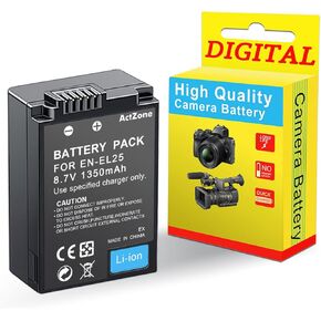 بطارية قابلة للشحن ActZone EN-EL25 لكاميرا Nikon Z50، Z 50، Z FC الرقمية بدون مرآة، متوافقة مع بطارية Nikon ENEL25 EN-EL25a 4241 in Kuwait
