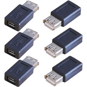 LGDehome 6 Pack USB 2.0 A Female to Micro USB Female Adapter Converter Connector Support Data Sync & Charging in Saudi Arabia