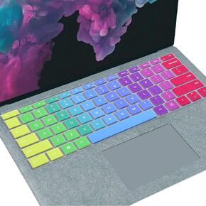 MUBUY Keyboard Cover for 12.3" Microsoft Surface Pro 7 2021 2020 |2019 2018 Surface Pro 6 |Surface Pro 5 |Surface Pro 4 12.3?Premium Ultra Thin Keyboard Protective Skin, US Layout -Rainbow