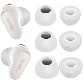 JNSA Memory Foam Ear Tips Noise Canceling Foam Ear Tip Compatible with Bose QuietComfort Earbuds II Headphones,No Silicone Eartips Pain, Fit in Charging Case, 3 Pairs (S/M/L, Black) 214qc2b3 in Kuwait