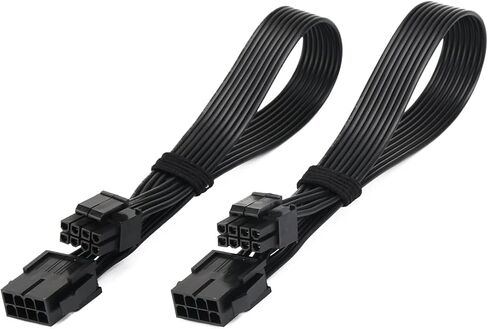CPU 8 Pin Power Extension Cable ATX CPU 8 Pin Female to 8(4+4) Pin Male EPS Extension Cable for Motherboard (Not PCI-e VGA) 12 Inches (2 Pack) in Kuwait