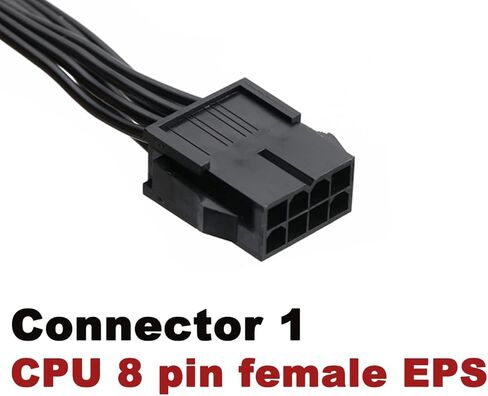 CPU 8 Pin Power Extension Cable ATX CPU 8 Pin Female to 8(4+4) Pin Male EPS Extension Cable for Motherboard (Not PCI-e VGA) 12 Inches (2 Pack) in Kuwait