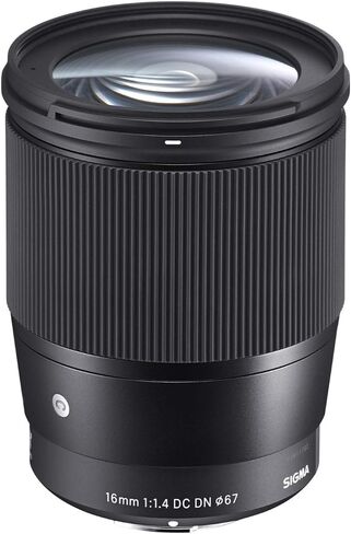 Sigma 16mm f/1.4 Contemporary DC DN Prime Lens Canon EF-M Complete with All Standard Supplied Accessories Bundle with Memory Card, Lens Pouch, Cleaning and Accessory Kit, and Cleaning Pen (5 Items) in Saudi Arabia