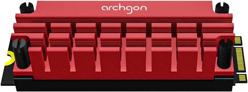 مبرد تبريد تبريد Archgon HS-1110 SSD لـ PCIe NVMe M.2 2280 SSD لخادم محطة العمل، كمبيوتر متين IPC صناعي لألعاب الكمبيوتر (أحمر) in Kuwait
