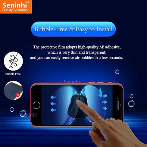 seninhi [3+2 حزمة] لهاتف iphone se 3nd Gen / iphone se 2nd Gen / iphone 8 / iphone 7 (4.7 بوصة) واقي شاشة 3 عبوات + واقي عدسة الكاميرا 2 حزمة، واقي شاشة زجاجي مقوى SE [مع إطار سهل التركيب] [صلابة 9H] [مضاد للخدش] [خالي من الفقاعات]- in Kuwait