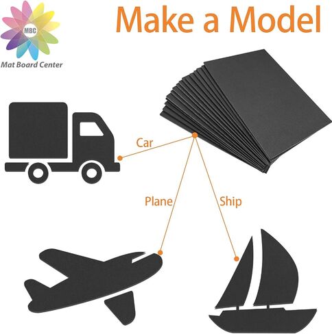 Mat Board Center, 3/16" Thick Foam Core Board 11x14, Black Foam Backing Boards (Pack of 50) in Saudi Arabia