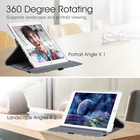 حافظة Fintie لجهاز iPad Pro 9.7 - غطاء حماية بحامل دوار 360 درجة مع غطاء حامل ذكي ميزة النوم/الاستيقاظ التلقائي لجهاز iPad Pro 9.7 بوصة (إصدار 2016)، أسود in Kuwait