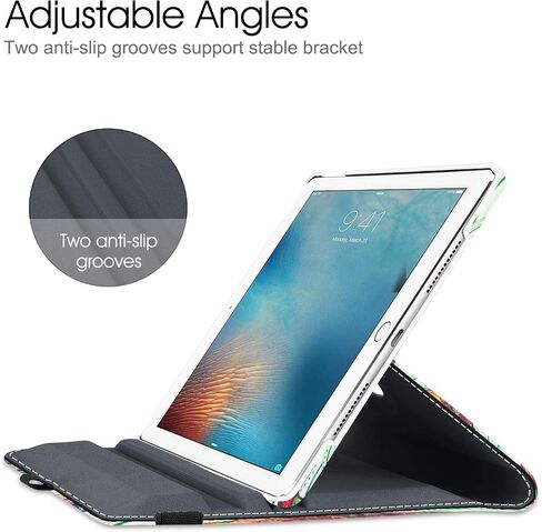 حافظة Fintie لجهاز iPad Pro 9.7 - غطاء حماية بحامل دوار 360 درجة مع غطاء حامل ذكي ميزة النوم/الاستيقاظ التلقائي لجهاز iPad Pro 9.7 بوصة (إصدار 2016)، أسود in Kuwait
