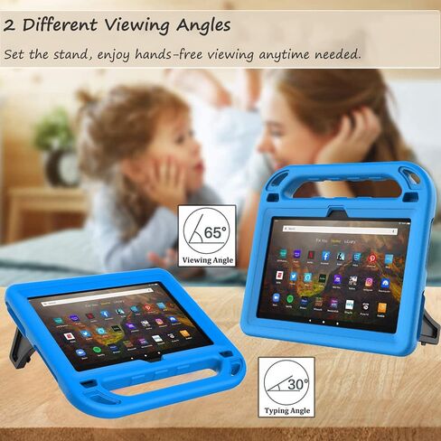 حافظة LTROP Kids لجهاز Fire HD 10 & HD 10 Plus للكمبيوتر اللوحي للأطفال (الجيل 13/11، إصدار 2023/2021) - حافظة خفيفة الوزن مقاومة للصدمات مع حامل واقي للشاشة ومقبض لجهاز Fire HD 10 Kids & Kids Pro، أزرق in Kuwait