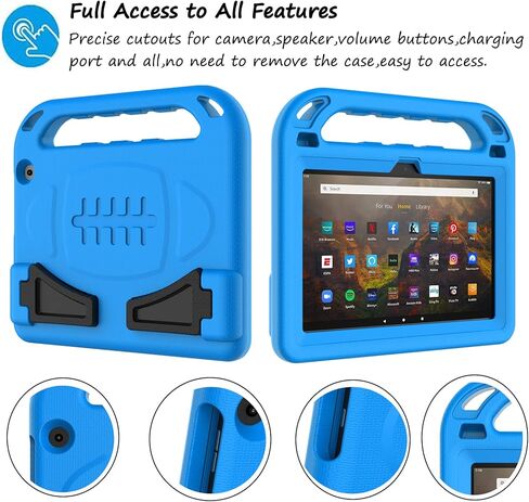حافظة LTROP Kids لجهاز Fire HD 10 & HD 10 Plus للكمبيوتر اللوحي للأطفال (الجيل 13/11، إصدار 2023/2021) - حافظة خفيفة الوزن مقاومة للصدمات مع حامل واقي للشاشة ومقبض لجهاز Fire HD 10 Kids & Kids Pro، أزرق in Kuwait