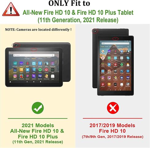 حافظة LTROP Kids لجهاز Fire HD 10 & HD 10 Plus للكمبيوتر اللوحي للأطفال (الجيل 13/11، إصدار 2023/2021) - حافظة خفيفة الوزن مقاومة للصدمات مع حامل واقي للشاشة ومقبض لجهاز Fire HD 10 Kids & Kids Pro، أزرق in Kuwait