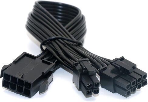 8-pin Female to CPU ATX 8-pin + ATX 4-pin Male Power Adapter Cable for Power Supply motherboards (2 Pieces) in Kuwait