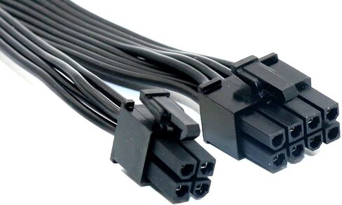 8-pin Female to CPU ATX 8-pin + ATX 4-pin Male Power Adapter Cable for Power Supply motherboards (2 Pieces) in Kuwait