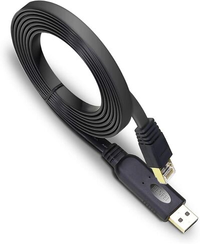 كيبل وحدة تحكم USB، كيبل بينفي USB الى RJ45 بطول 6 اقدام متوافق مع سيسكو، نيتجير، يوبيكويتي، لينكسيس، تي بي لينك راوتر/مفاتيح لاجهزة اللابتوب في ويندوز وماك ولينكس - شريحة FTDI in Kuwait