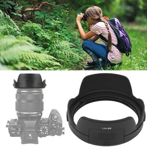 Lens Hood,LH-66 Camera Mount Lens Hood for Olympus M.ZUIKO ED 12-40mm F2.8 Lens,Made from Quality Material,Improving Contrast and Image Quality of Photos in Saudi Arabia