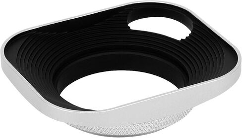 Haoge LH-S43P 43mm Square Metal Screw-in Lens Hood Hollow Out Designed with Cap for Leica Rangefinder Camera with 43mm E43 Filter Thread Lens Silver in Saudi Arabia