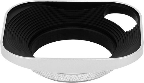 Haoge LH-S43P 43mm Square Metal Screw-in Lens Hood Hollow Out Designed with Cap for Leica Rangefinder Camera with 43mm E43 Filter Thread Lens Silver in Saudi Arabia
