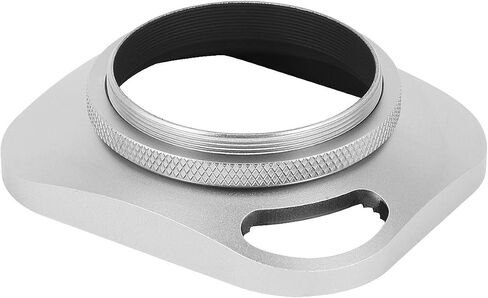 Haoge LH-S43P 43mm Square Metal Screw-in Lens Hood Hollow Out Designed with Cap for Leica Rangefinder Camera with 43mm E43 Filter Thread Lens Silver in Saudi Arabia